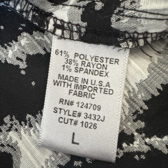 IC by Connie K Zebra Trapeze Swing Jacket Womens L Metallic Textured Lagenlook - Picture 16 of 16